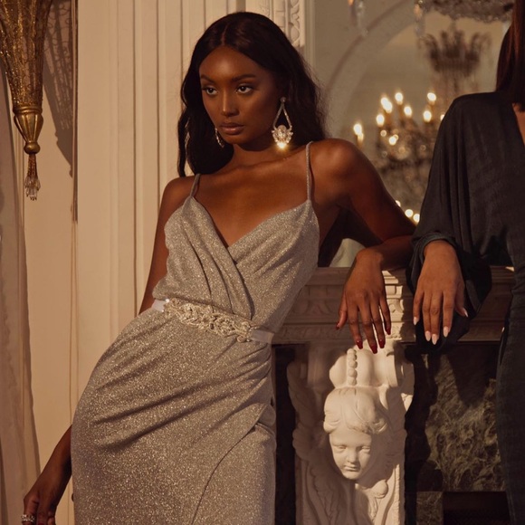 JLUXLABEL ‘Cream Shimmer Symphony Dress’ - Picture 2 of 9